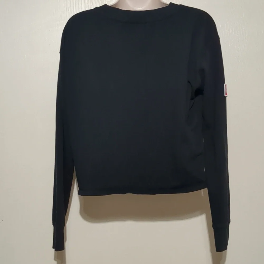 Victoria secret sport Black Cropped Sweatshirt Size S - Picture 3 of 8